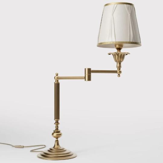 zlata mosadz stolna lampa otocna nastavitelna secese barokova ozdobna klasicka mediteranska osvetlenie citacia stolna lampa spalna obyvacia izba pohovka .jpg